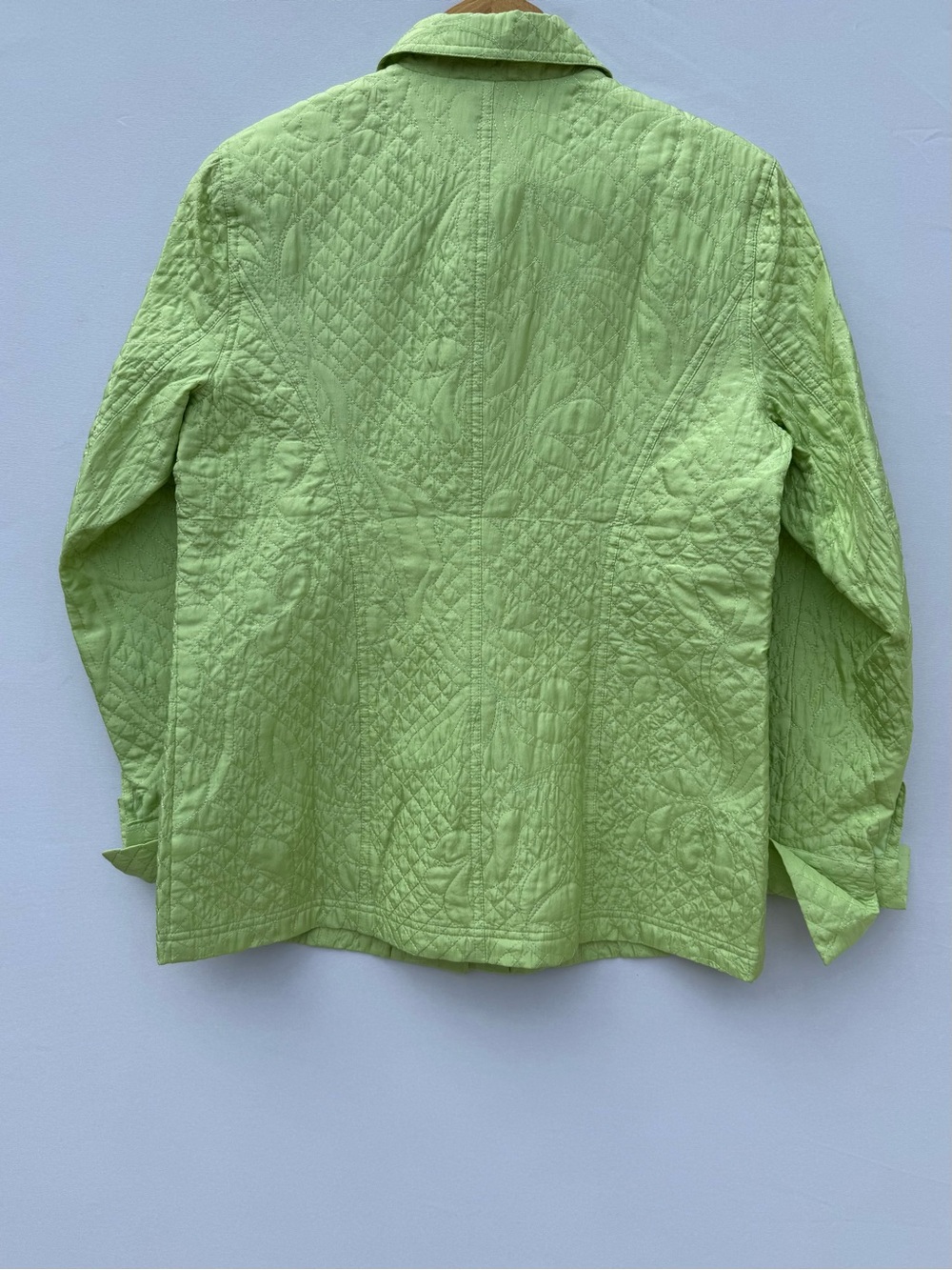 Coldwater Creek Bright Lime Green Lightweight Quilted Jacket, Petite Small, NWOT - Picture 2 of 6